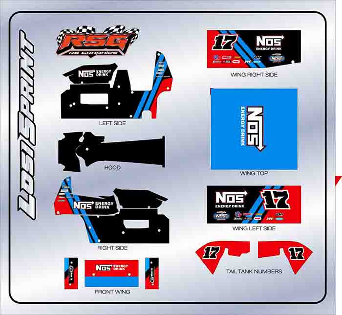 LS 1016 #17 Losi Sprint Wrap