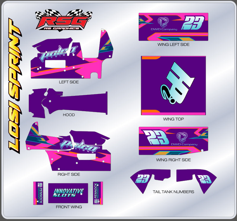 LS 1025 #23 Losi Sprint Wrap