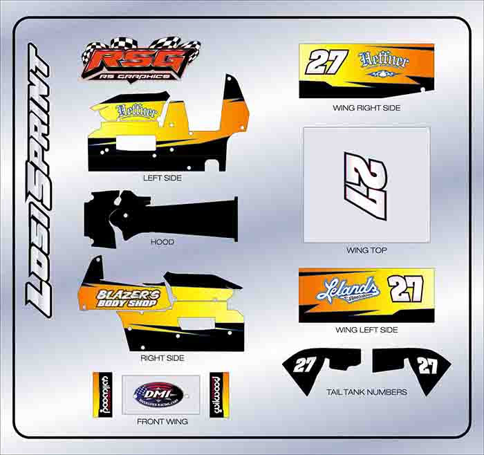 LS 1007 #27 Losi Sprint Wrap