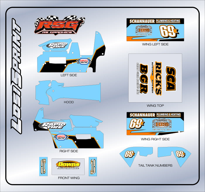 LS 1017 #69k Losi Sprint Wrap