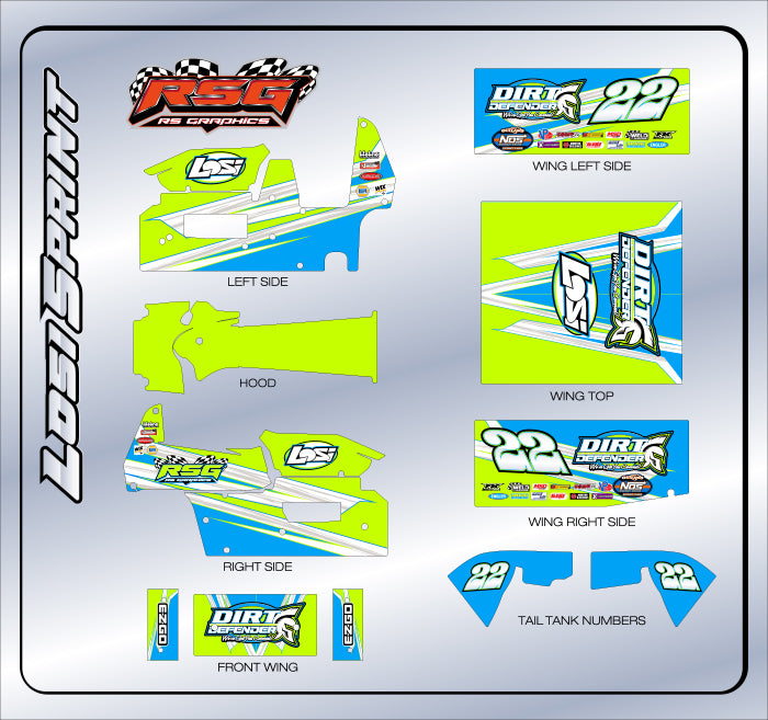 LS 1018 #22 Losi Sprint Wrap