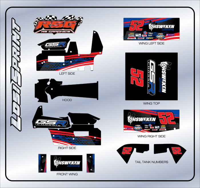 LS 1022 #52 Losi Sprint Wrap