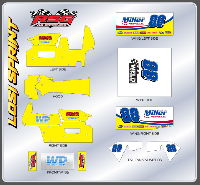 LS 1029 #88 Losi Sprint Wrap