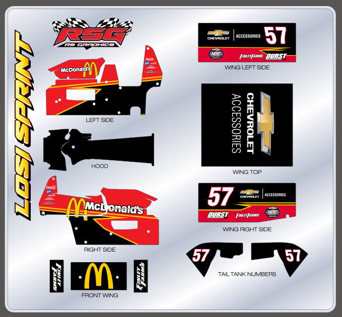 LS 1032 #57 Losi Sprint Wrap