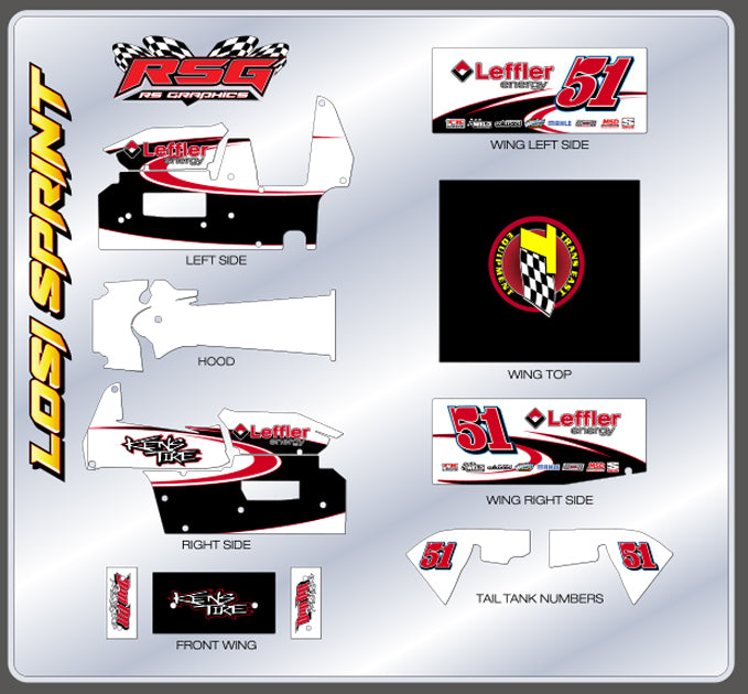 LS 1033 #51 Losi Sprint Wrap