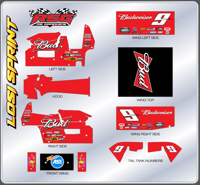 LS 1026 #9 Losi Sprint Wrap